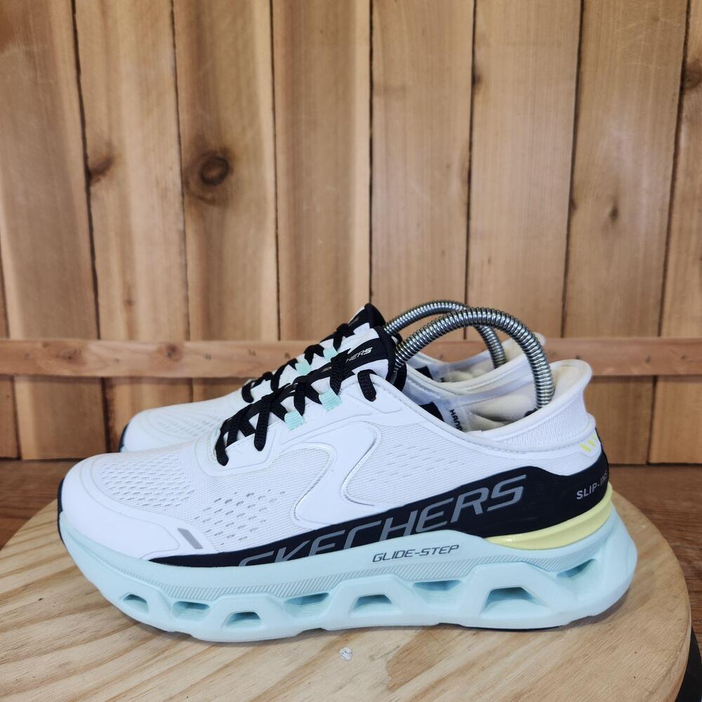 Skechers Glide-Step Altus Slip-ins Shoes Womens 8.5 White Sneakers Athletic